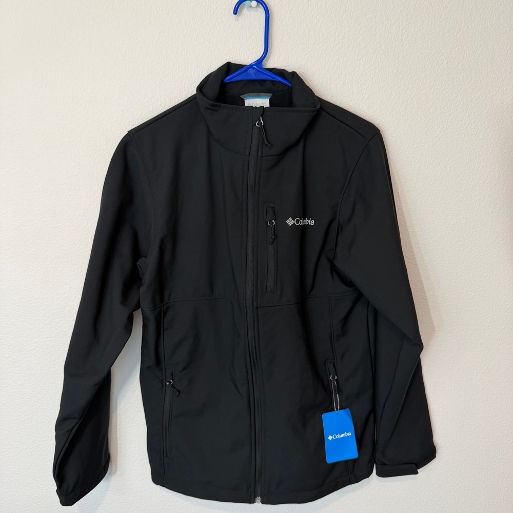 Columbia Ascender Softshell Jacket Mens Small Black New Bonded Coat